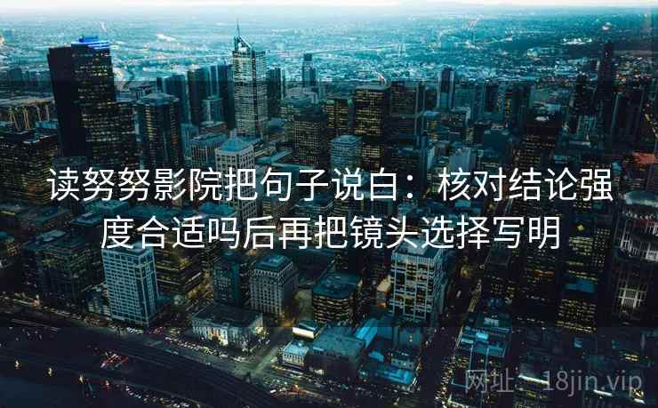 读努努影院把句子说白：核对结论强度合适吗后再把镜头选择写明