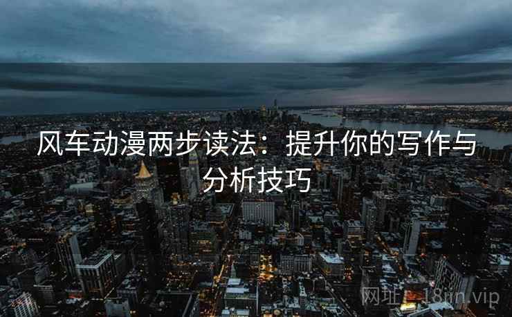 风车动漫两步读法：提升你的写作与分析技巧
