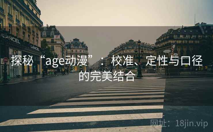 探秘“age动漫”：校准、定性与口径的完美结合